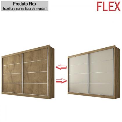 Imagem de Guarda-Roupa Casal Verona Plus 2 Portas 4 Gavetas 100% Mdf Amêndoa/Off White - Mademarques