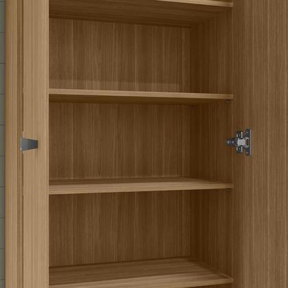 Imagem de Guarda Roupa Casal Versa 6 Portas Freijó Off White Fosco com Armário Multiuso Aura Freijó Fosco - Kits Paraná