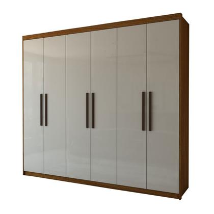 Imagem de Guarda-Roupa Casal Versalhes 6 Portas 4 Gavetas Cinamomo/Off White - Panorama Móveis