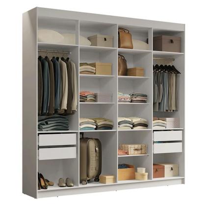 Imagem de Guarda-roupa Closet 4 Gavetas 216 Cm Venus Madesa Branco
