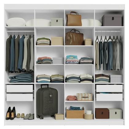 Imagem de Guarda-roupa Closet 4 Gavetas 216 Cm Venus Madesa Branco