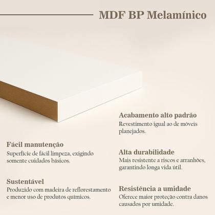 Imagem de Guarda-roupa Closet Casal 100% Mdf Bp 277,7cm com 1 Porta Espelho 6 Gavetas Sion