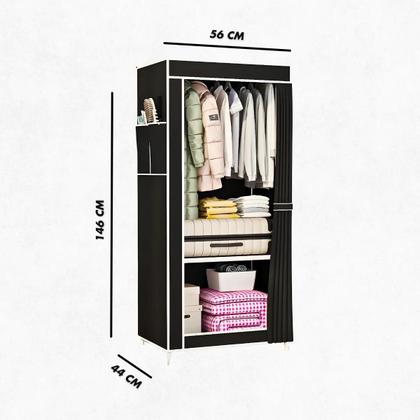 Imagem de Guarda Roupa Closet Dobrável Organizador com Capa de Tecido