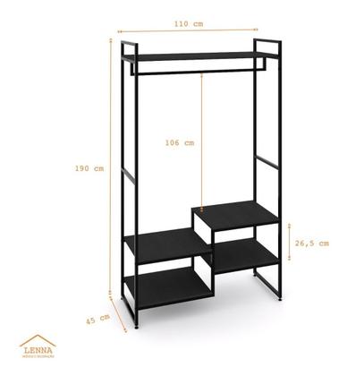 Imagem de Guarda Roupa Closet Estilo Industrial, Aço/mdf!