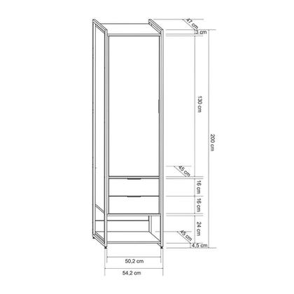 Guarda-Roupa Closet Industrial Mital 1 PT 2 GV Off White e Dourado - Mobly Imagem de Guarda-Roupa Closet Industrial Mital 1 PT 2 GV Off White e Dourado