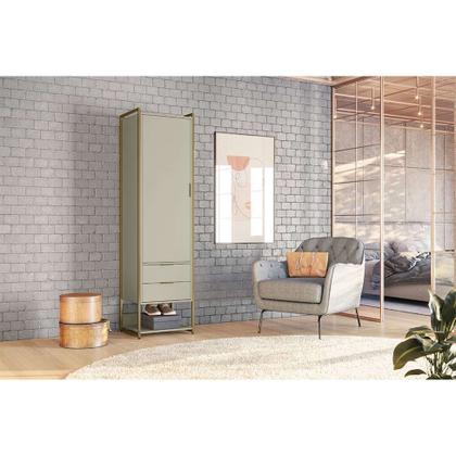 Guarda-Roupa Closet Industrial Mital 1 PT 2 GV Off White e Dourado - Mobly Imagem de Guarda-Roupa Closet Industrial Mital 1 PT 2 GV Off White e Dourado