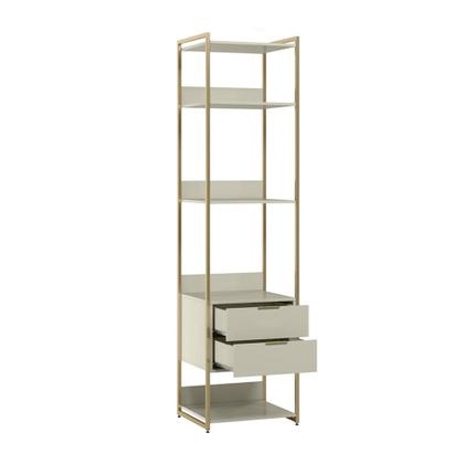 Guarda-Roupa Closet Industrial Mital 1 PT 4 GV Off White e Dourado - Mobly Imagem de Guarda-Roupa Closet Industrial Mital 1 PT 4 GV Off White e Dourado