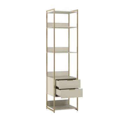 Guarda-Roupa Closet Industrial Mital 1 PT 4 GV Off White e Dourado - Mobly Imagem de Guarda-Roupa Closet Industrial Mital 1 PT 4 GV Off White e Dourado