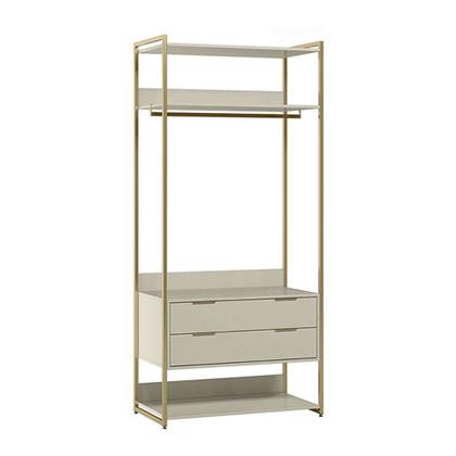 Guarda-Roupa Closet Industrial Mital 1 PT 6 GV Off White e Dourado - Mobly Imagem de Guarda-Roupa Closet Industrial Mital 1 PT 6 GV Off White e Dourado
