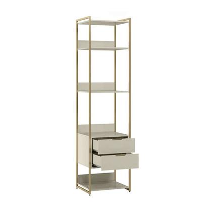 Guarda-Roupa Closet Industrial Mital 1 PT 6 GV Off White e Dourado - Mobly Imagem de Guarda-Roupa Closet Industrial Mital 1 PT 6 GV Off White e Dourado