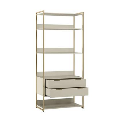 Guarda-Roupa Closet Industrial Mital 1 PT 8 GV Off White e Dourado - Mobly Imagem de Guarda-Roupa Closet Industrial Mital 1 PT 8 GV Off White e Dourado