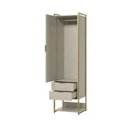 Guarda-Roupa Closet Industrial Mital 1 PT 8 GV Off White e Dourado - Mobly Imagem de Guarda-Roupa Closet Industrial Mital 1 PT 8 GV Off White e Dourado