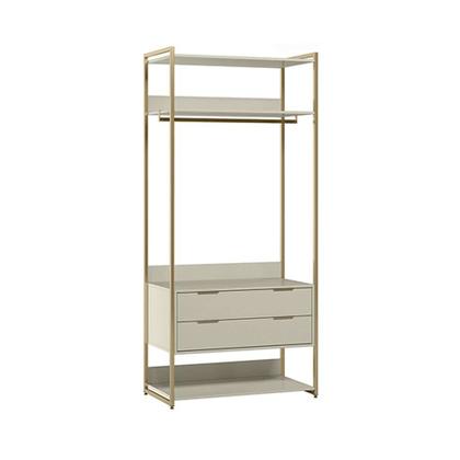 Guarda-Roupa Closet Industrial Mital 1 PT 8 GV Off White e Dourado - Mobly Imagem de Guarda-Roupa Closet Industrial Mital 1 PT 8 GV Off White e Dourado