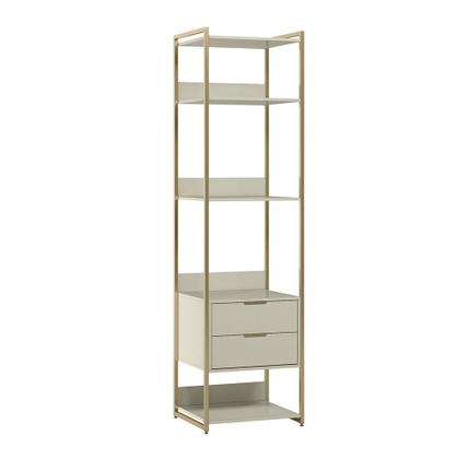 Imagem de Guarda-Roupa Closet Industrial Mital 2 GV Off White e Dourado 54 cm
