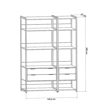 Guarda-Roupa Closet Industrial Mital 4 GV Off White e Dourado 143 cm - Mobly Imagem de Guarda-Roupa Closet Industrial Mital 4 GV Off White e Dourado 143 cm