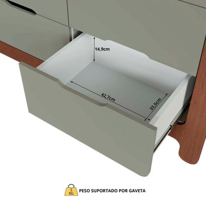 Imagem de Guarda-roupa Closet Infantil com 6 Gavetas e Cabideiro 100% Mdf Olívia
