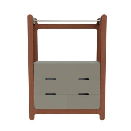 Imagem de Guarda-roupa Closet Infantil com 6 Gavetas e Cabideiro 100% Mdf Olívia