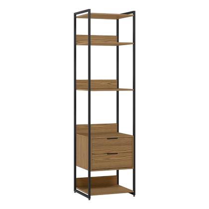 Imagem de Guarda-Roupa Closet Mital 2 GV Conhaque e Preto 54 cm