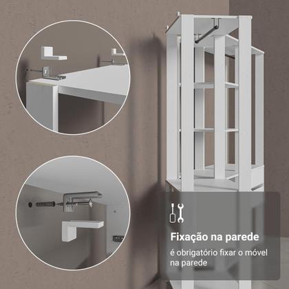 Imagem de Guarda-Roupa Closet Modulado 4 Gavetas 258 cm Branco Valencia Madesa 01