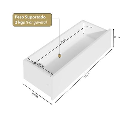 Imagem de Guarda-Roupa Closet Modulado Casal sem Portas Canto em L com 4 Gavetas e 3 Cabideiros Versatille Yescasa