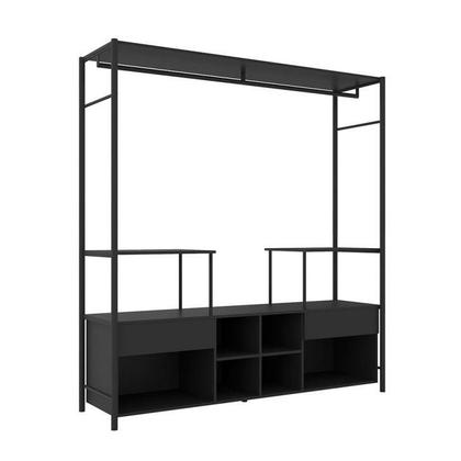 Imagem de Guarda-Roupa Closet Modulado Léria Casal 2 GV Preto