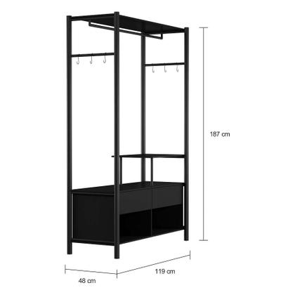 Guarda-Roupa Closet Modulado Maure Preto - Mobly Imagem de Guarda-Roupa Closet Modulado Maure Preto