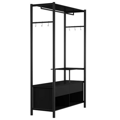 Guarda-Roupa Closet Modulado Maure Preto - Mobly Imagem de Guarda-Roupa Closet Modulado Maure Preto