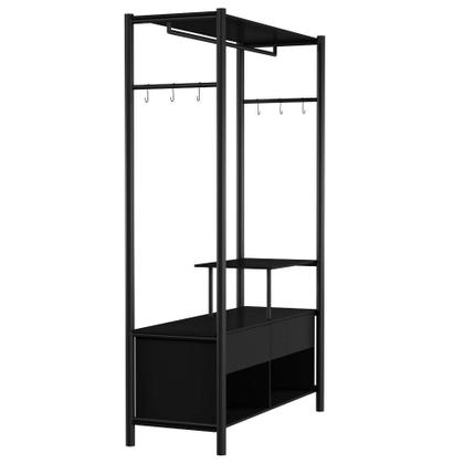 Guarda-Roupa Closet Modulado Olvan Preto - Mobly Imagem de Guarda-Roupa Closet Modulado Olvan Preto