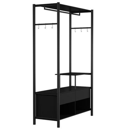 Guarda-Roupa Closet Modulado Prats Preto - Mobly Imagem de Guarda-Roupa Closet Modulado Prats Preto