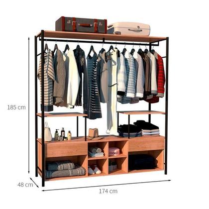 Guarda-Roupa Closet Modulado Vigo Casal 2 GV Madeira e Preto - Mobly Imagem de Guarda-Roupa Closet Modulado Vigo Casal 2 GV Madeira e Preto