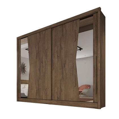 Imagem de Guarda-roupa com 2 Portas De Correr e 6 Gavetas com Espelho Geom Plus Novo Horizonte