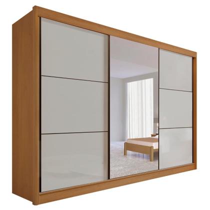 Imagem de Guarda Roupa com Espelho Casal 3 Portas 6 Gavetas 100% Mdf Miami