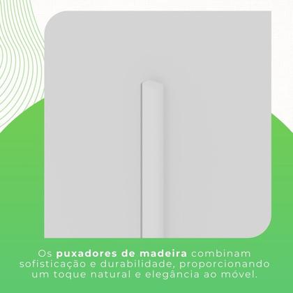 Imagem de Guarda-roupa com Pés e Espelho Casal 3 Portas 9 Gavetas Luana