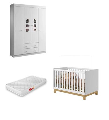 Imagem de Guarda Roupa, Cômoda Em Mdf  Livia + Berço 