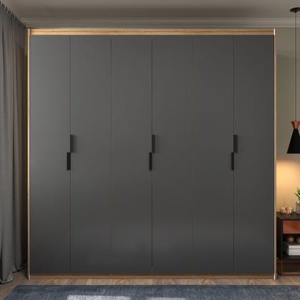 Imagem de Guarda-Roupa Corção Madeirado com Cinza Chumbo