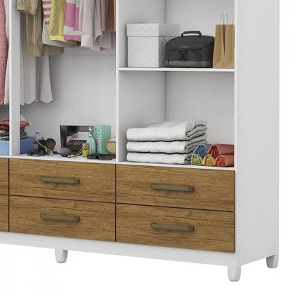 Imagem de Guarda Roupa D22 6 Portas 6 Gavetas Com Pés Carioca Móveis