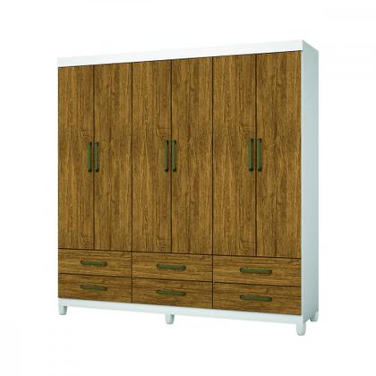 Imagem de Guarda Roupa D22 6 Portas 6 Gavetas Com Pés Carioca Móveis
