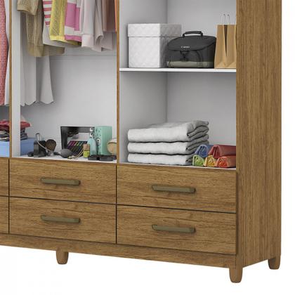 Imagem de Guarda Roupa D22 6 Portas 6 Gavetas Com Pés Carioca Móveis