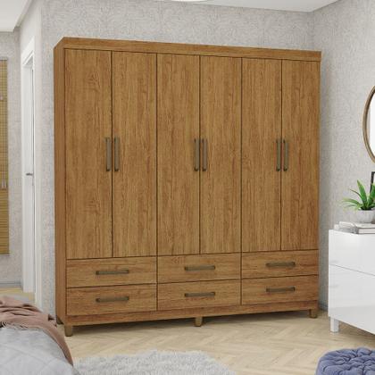 Imagem de Guarda Roupa D22 6 Portas 6 Gavetas Com Pés Carioca Móveis