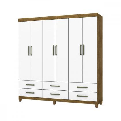 Imagem de Guarda Roupa D22 6 Portas 6 Gavetas Com Pés Carioca Móveis