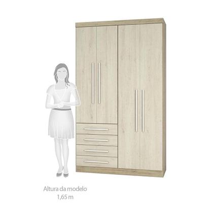 Imagem de Guarda Roupa de Canto Casal 9 Portas 5 Gavetas com Cabeceira Master Luciane Móveis