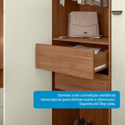 Imagem de Guarda Roupa de Canto com 7 Portas 4 Gavetas e Cabeceira Lugano Santos Andirá