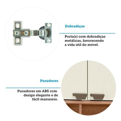Imagem de Guarda Roupa de Canto com 7 Portas 4 Gavetas e Cabeceira Lugano Santos Andirá