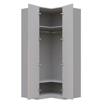 Imagem de Guarda-roupa de Canto Reto Modular 95cm com Portas e Cabideiros Jade Cabecasa Madeiramadeira