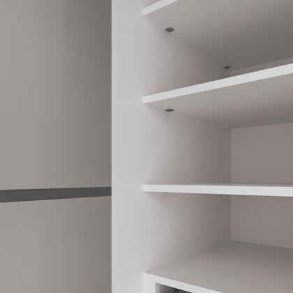 Imagem de Guarda Roupa de Canto Reto Modular com 3 Prateleiras 2 Gavetas Hera CabeCasa MadeiraOriginals