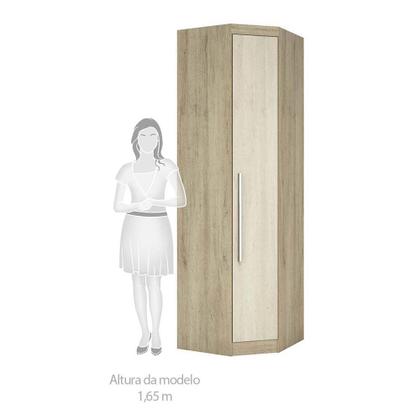Imagem de Guarda Roupa de Canto Solteiro 7 Portas 1 Gaveta com Cabeceira e Escrivaninha Master Luciane Móveis
