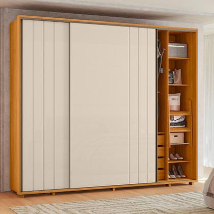Imagem de Guarda Roupa de Casal 2 Portas de correr Dali Cinamomo Off White