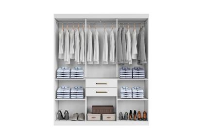 Imagem de Guarda-Roupa De Casal Branco Com 7 Portas 2 Gavetas Aramóveis