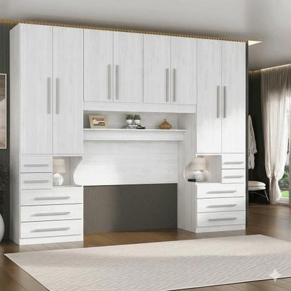 Imagem de Guarda-roupa de Casal com espaço para cama Box Padrão 1223S Carvalho Claro