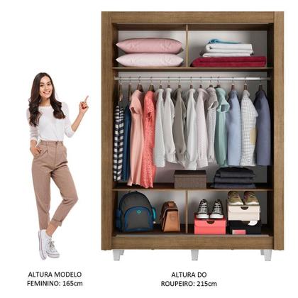 Imagem de Guarda-Roupa Denver 2 Portas 2 Espelhos Rustic Madesa